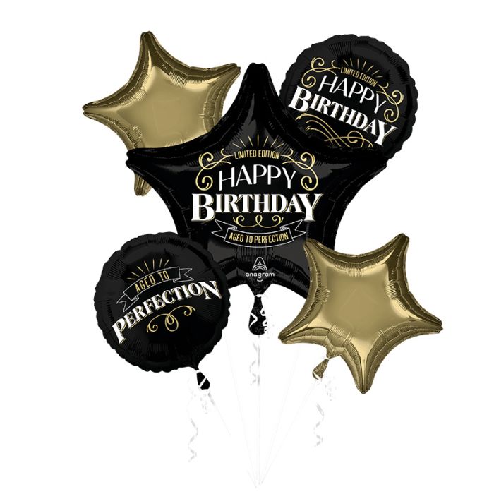 Aged to Perfection Birthday Balloon Bouquet Local Pickup Inflated