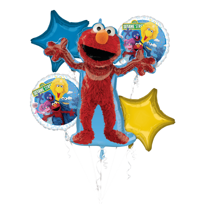 Sesame Street Balloon Bouquet 5pcs Available Inflated for Local Pickup