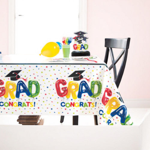 Letter Balloon Graduation Plastic Tablecover
