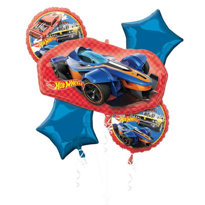 Hot Wheels Balloon Bouquet 5pcs Available Inflated For Local Pickup Available Inflated For Local Pickup