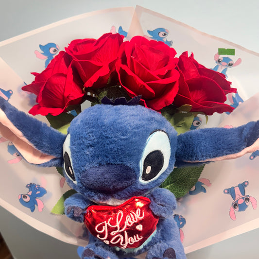 Stitch Red Rose Bouquet