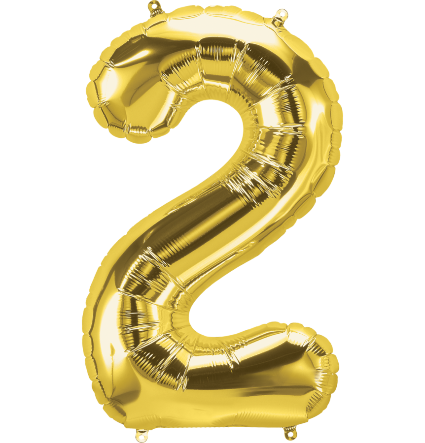 Gold 34" Number Balloons