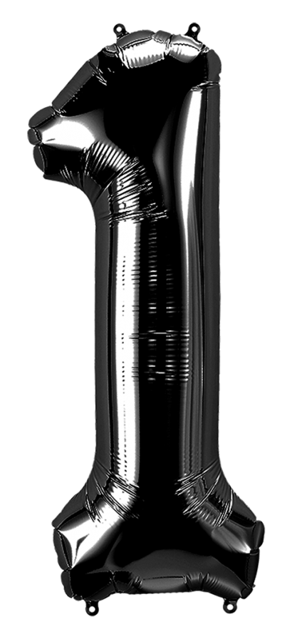 34" Black Number Balloon