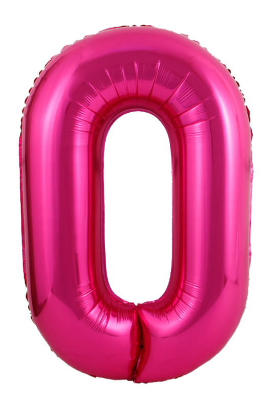 Fuschia Number Balloon 34" vt1