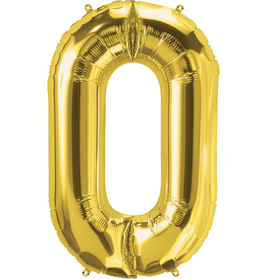 Gold 34" Number Balloons