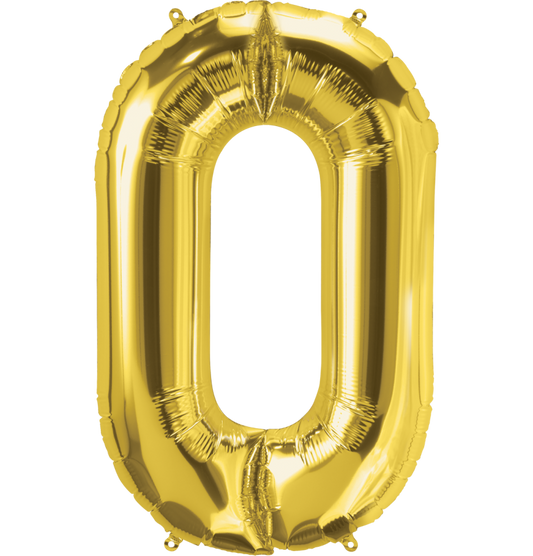 Gold 34" Number Balloons