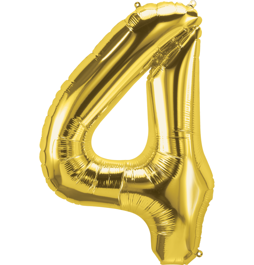 Gold 34" Number Balloons