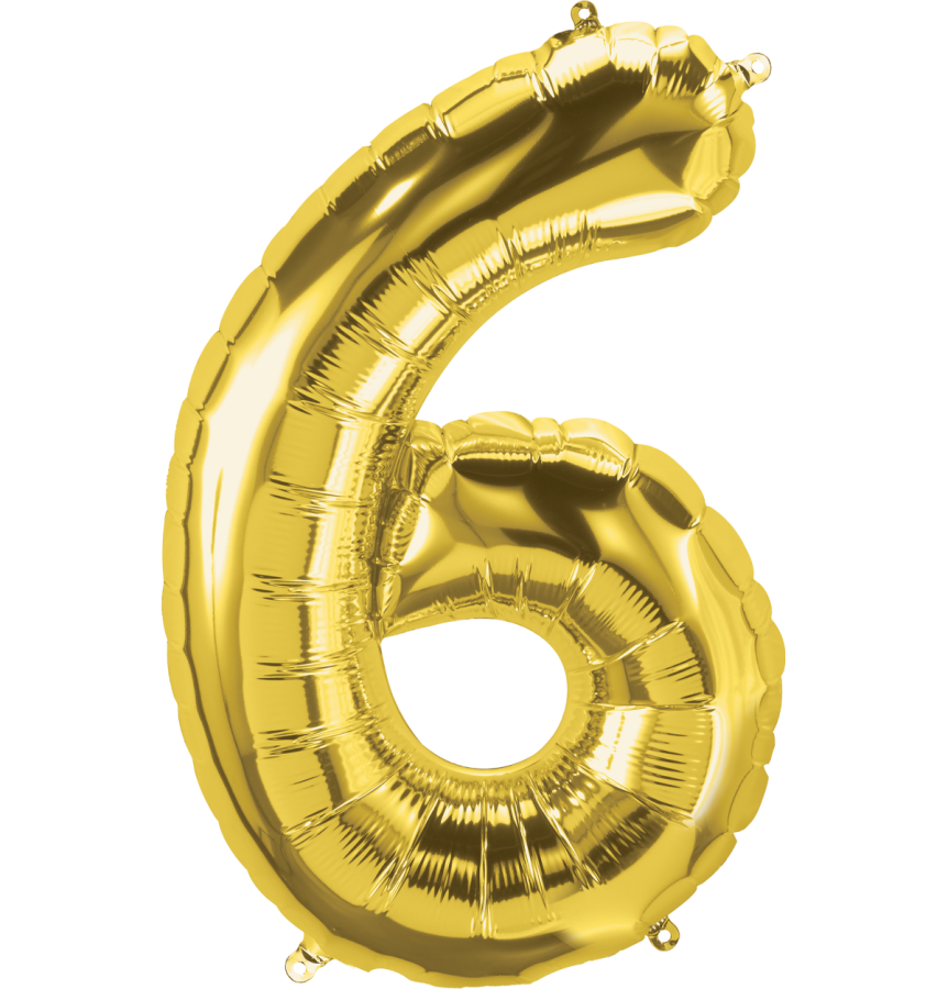 Gold 34" Number Balloons