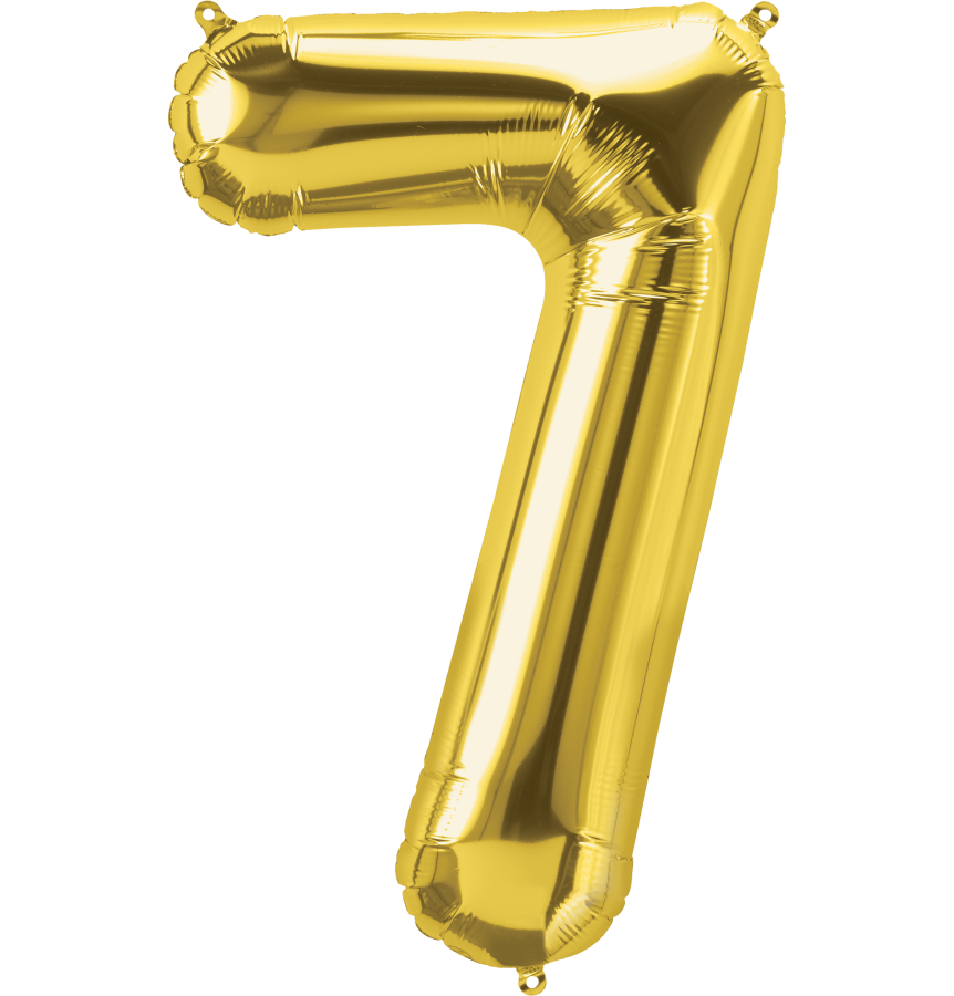 Gold 34" Number Balloons