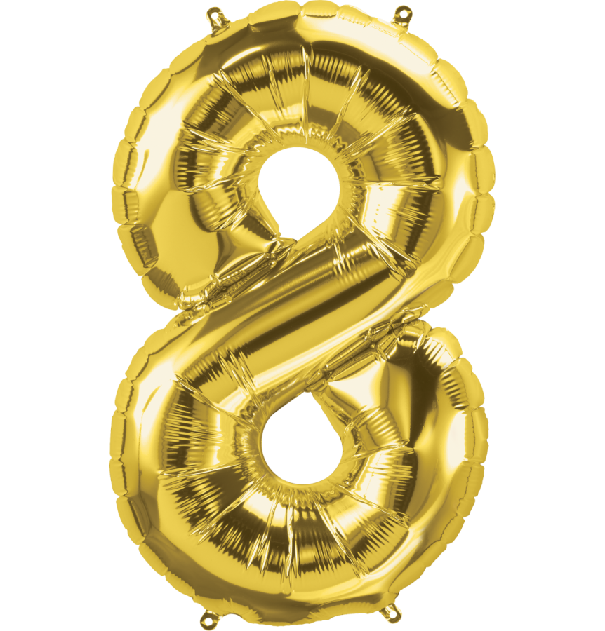 Gold 34" Number Balloons