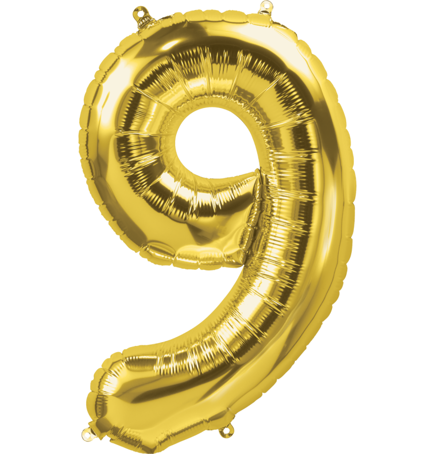 Gold 34" Number Balloons