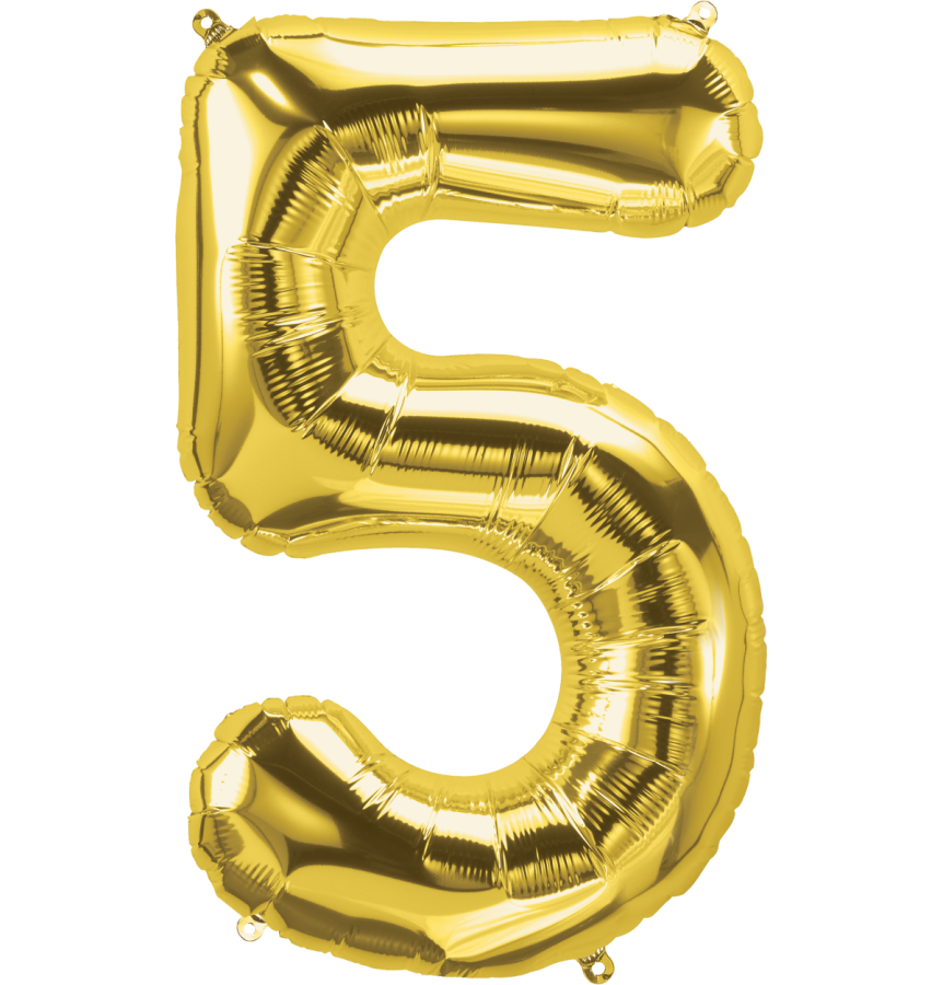 Gold 34" Number Balloons