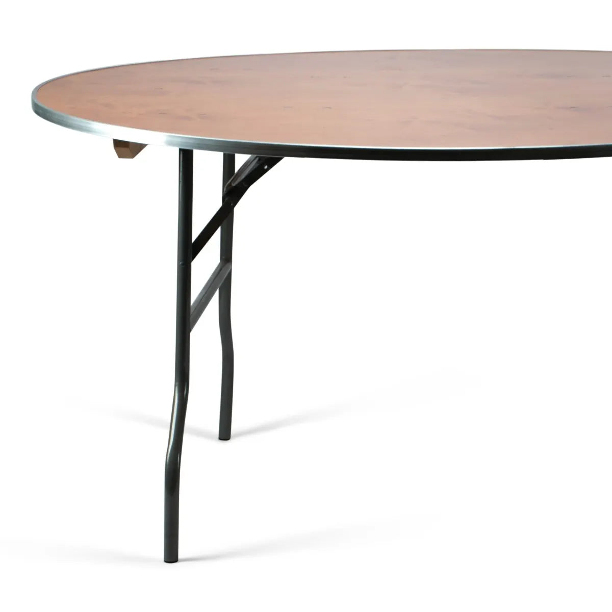 Round European Birchwood Round Table 60" Diameter & 8 White Resin Chairs