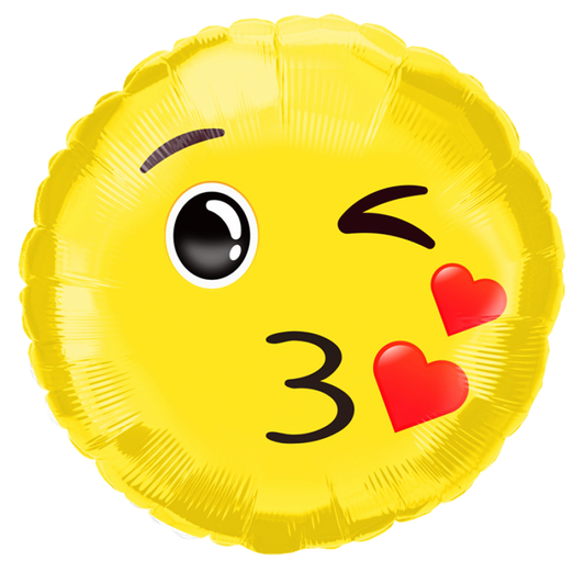 Kiss Emoji 18 inch Foil Balloon