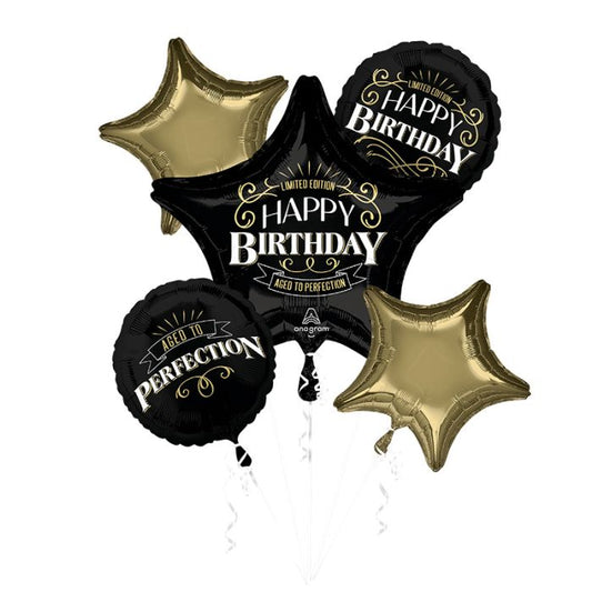 Aged to Perfection Birthday Balloon Bouquet Local Pickup Inflated