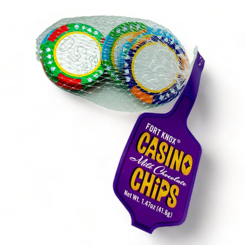 CASINO CHIPS IN MESH BAG