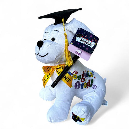 Congrats Grad Dog Plush with Autograph Marker