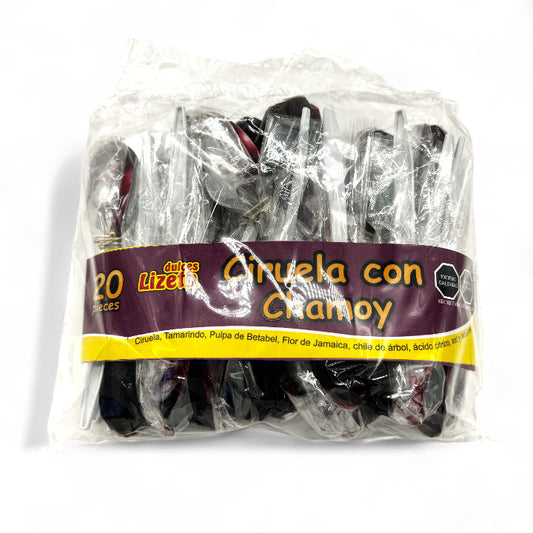 CUCHARA LIZETH CIRUELA Y CHAMOY 20PZ