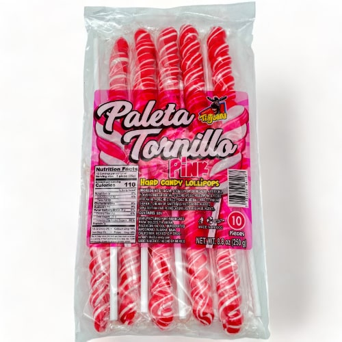 DULCES CACHO PALETA TORNILLO ROSA 10 PZ it1