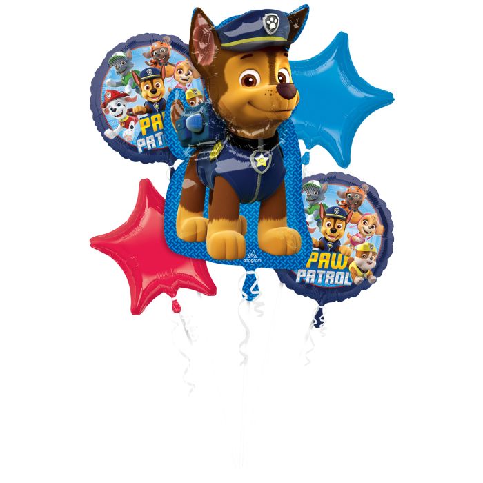Paw Patrol Chase Balloon Bouquet 5pcs Available Inflated For Local Pickup
