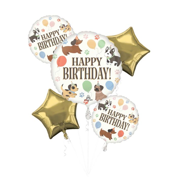Pawsome Balloon Bouquet 5pcs Available Inflated For Local Pickup