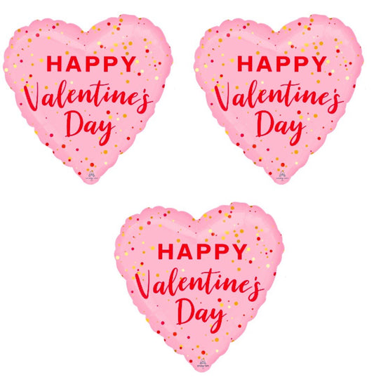 Happy Valentines Pink Balloon 18"