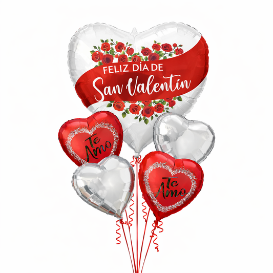 Valentines Day Balloon Bouquet Inflated Local Pickup